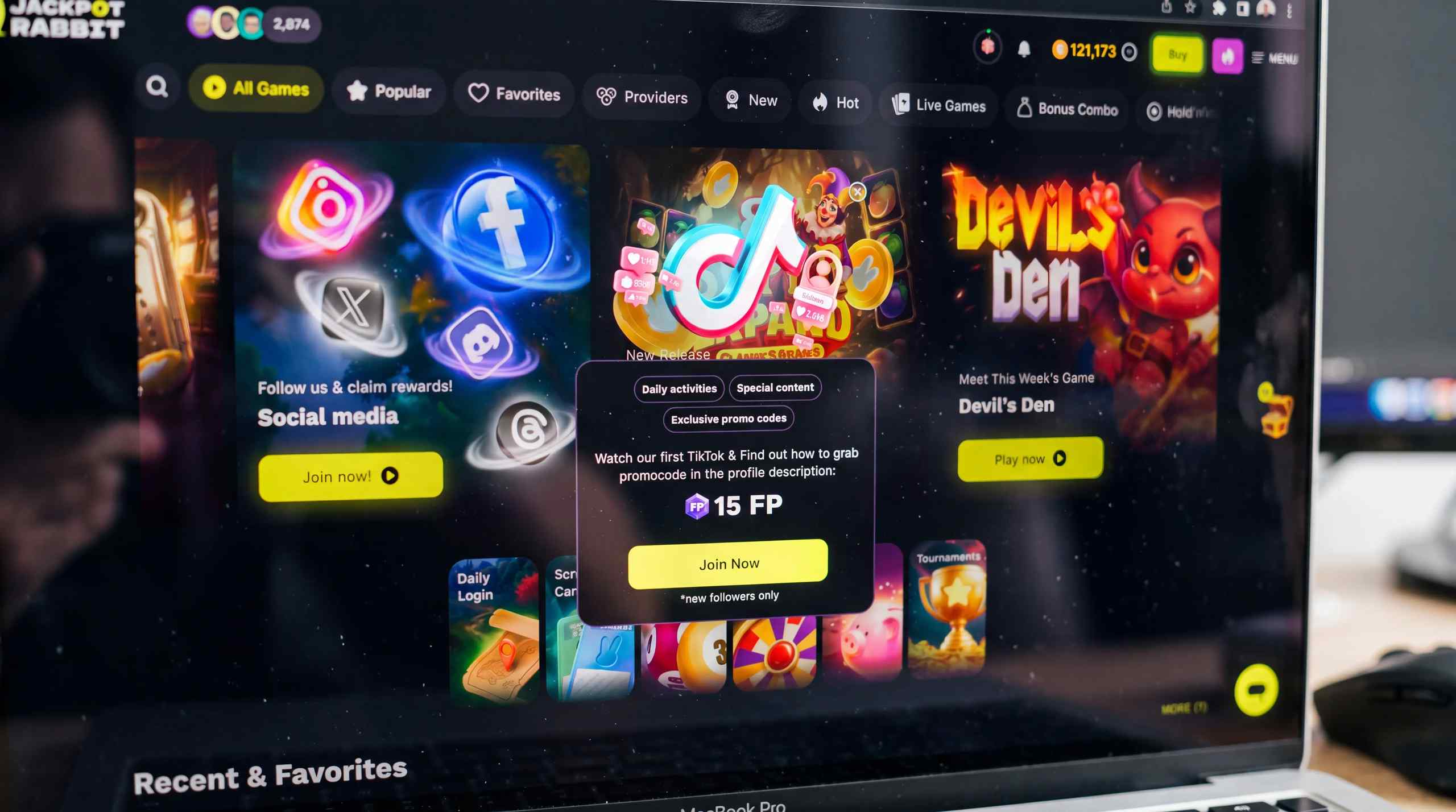 TikTok promo for Jackpot Rabbit